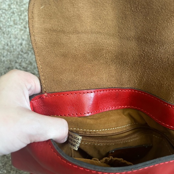 Patricia Nash Vatoni Convertible Leather Backpack Red Women's Travel Handbag - Picture 10 of 13